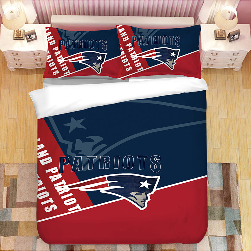 New England Patriots Football League #21 Duvet Cover Quilt Cover Pillowcase Bedding Set Bed Linen Home Bedroom Decor