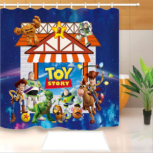 Toy Story Buzz Lightyear Woody Forky #17 Shower Curtain Waterproof Bath Curtains Bathroom Decor With Hooks