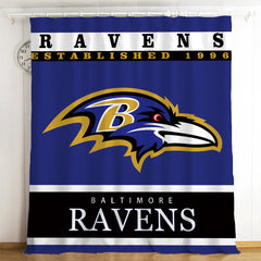 Baltimore Ravens Football League #1 Blackout Curtain for Living Room Bedroom Window Treatment