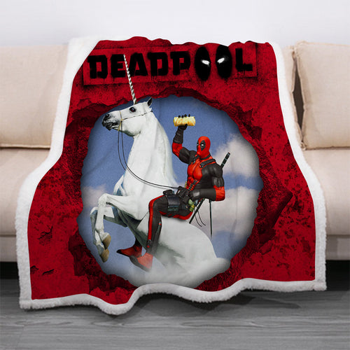 Deadpool #1 Blanket Super Soft Cozy Sherpa Fleece Throw Blanket for Men Boys