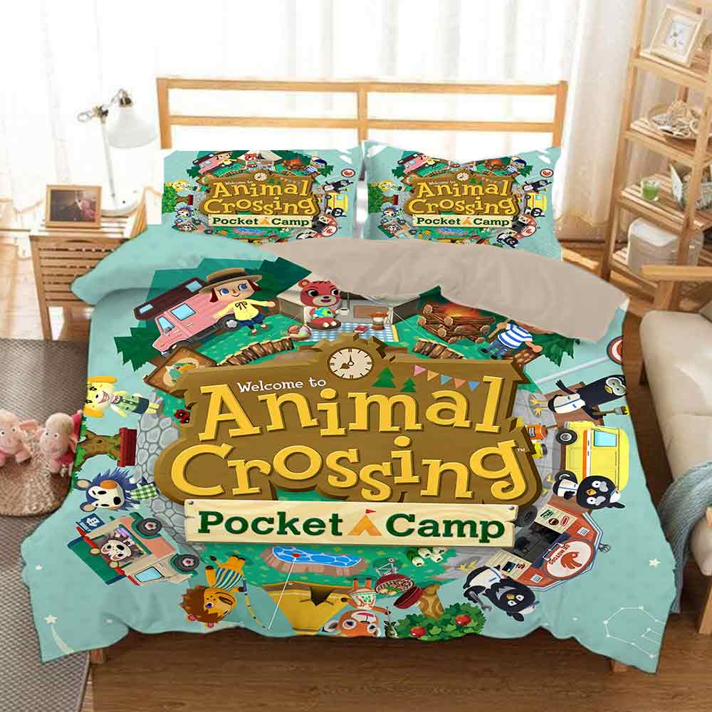 Animal Crossing Tom Nook #8 Duvet Cover Quilt Cover Pillowcase Bedding Set Bed Linen Home Decor