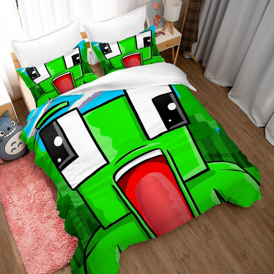 Unspeakable Gaming Frog Duvet Cover Quilt Cover Pillowcase Bedding Set for Kids Adults