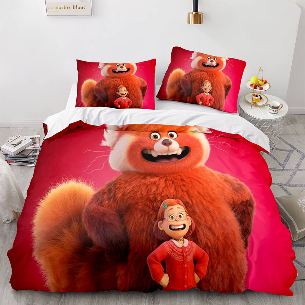 2026 NEW Cartoon Turning Red Bedding Set Quilt Duvet Cover Bedding Sets