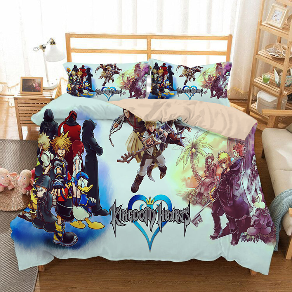 Kingdom Hearts #20 Duvet Cover Quilt Cover Pillowcase Bedding Set Bed Linen Home Bedroom Decor