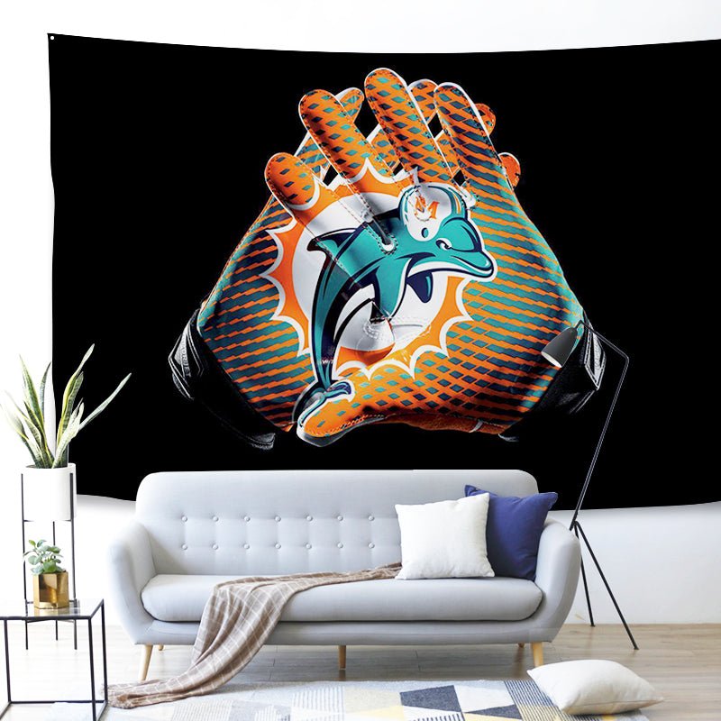 Miami Dolphins Football League #25 Wall Decor Hanging Tapestry Home Bedroom Living Room Decoration