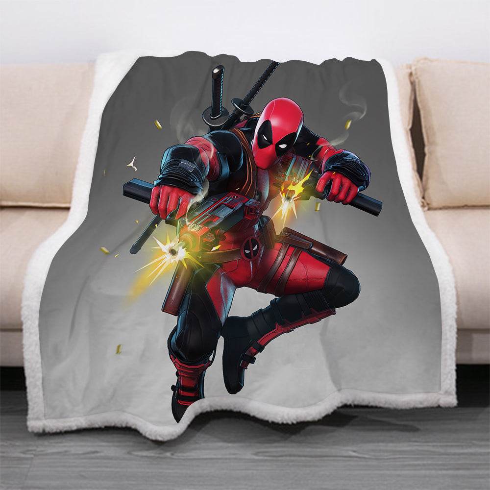 Deadpool #26 Blanket Super Soft Cozy Sherpa Fleece Throw Blanket for Men Boys