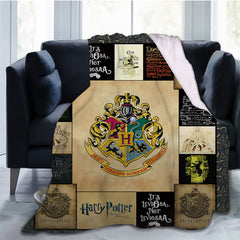 Harry Potter Hogwarts Four Houses #21 Blanket Super Soft Cozy Sherpa Fleece Throw Blanket for Men Boys