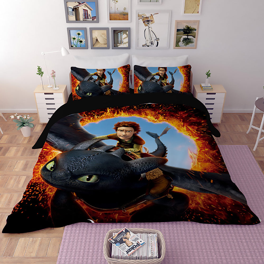 How to Train Your Dragon Hiccup #26 Duvet Cover Quilt Cover Pillowcase Bedding Set Bed Linen
