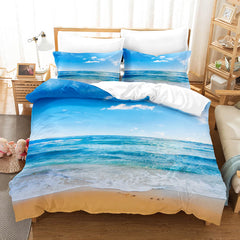 2024 NEW Coastal Beach Theme Bedding Sets Quilt Cover Without Filler