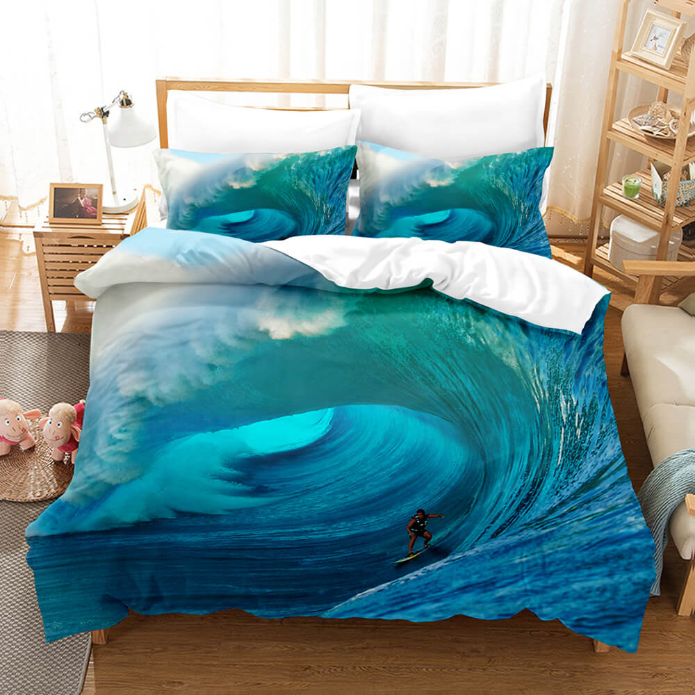 2024 NEW Coastal Beach Theme Bedding Sets Quilt Cover Without Filler