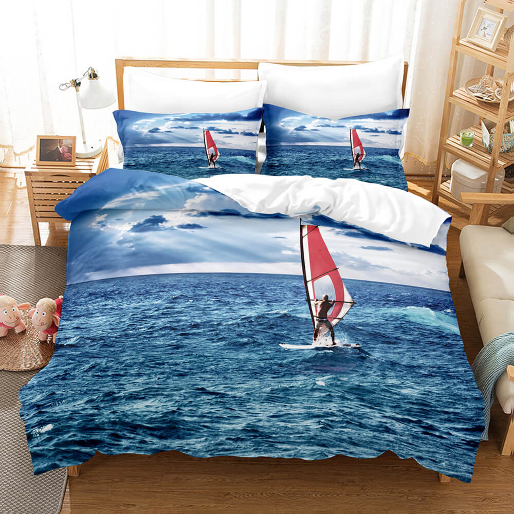 2024 NEW Coastal Beach Theme Bedding Sets Quilt Cover Without Filler