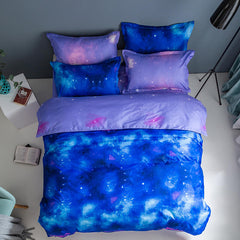 2024 NEW 3-Piece Galaxy Sky Bedding Set Duvet Covers Without Filler