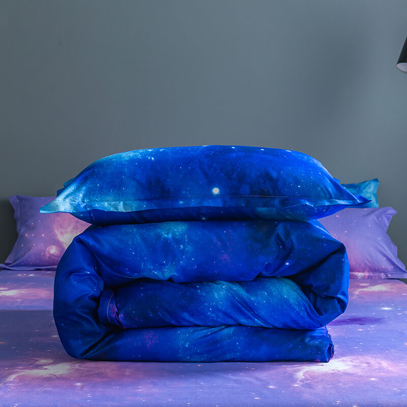 2024 NEW 3-Piece Galaxy Sky Bedding Set Duvet Covers Without Filler