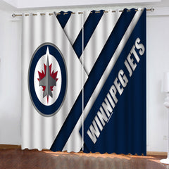 Winnipeg Jets Hockey League Blackout Curtain for Living Room Bedroom Window Treatment