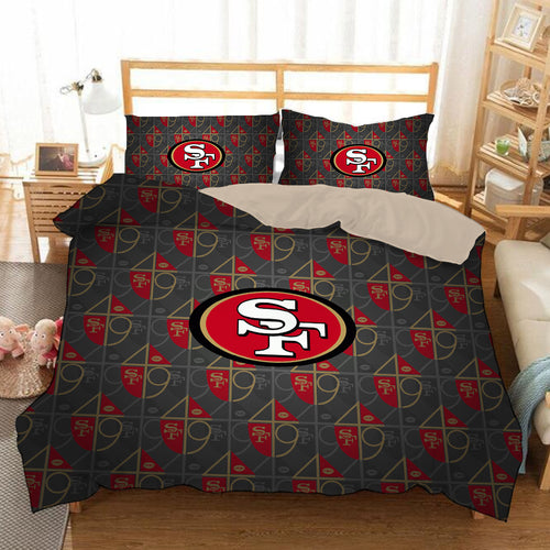 San Francisco 49ers Football #6 Duvet Cover Quilt Cover Pillowcase Bedding Set Bed Linen Home Bedroom Decor