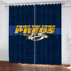 Nashville Predators Hockey League Blackout Curtain for Living Room Bedroom Window Treatment