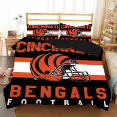 Cincinnati Bengals Football League Duvet Cover Quilt Cover Pillowcase Bedding Set Bed Linen Home Bedroom Decor