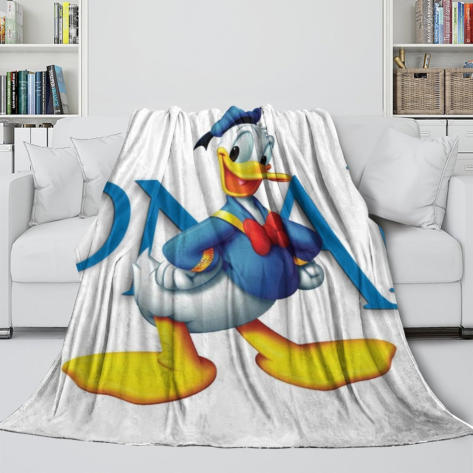 2024 NEW Donald Duck Blanket Flannel Fleece Throw Room Decoration