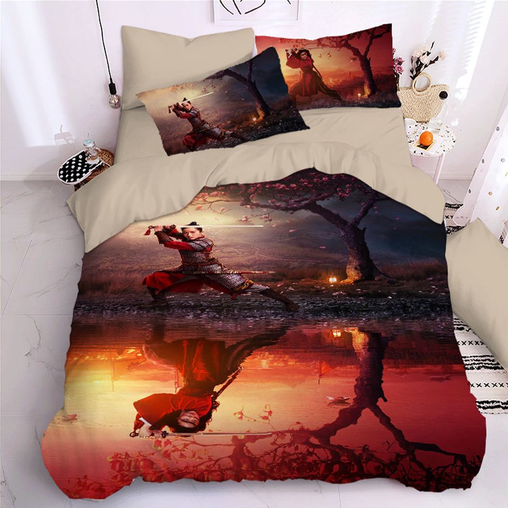 Mulan #15 Duvet Cover Quilt Cover Pillowcase Bedding Set Bed Linen Home Bedroom Decor