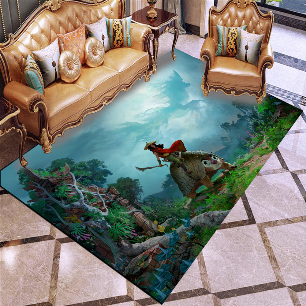 Raya and The Last Dragon Carpet Living Room Bedroom Sofa Rug Door Mat Kitchen Bathroom Mats for Kids Adults