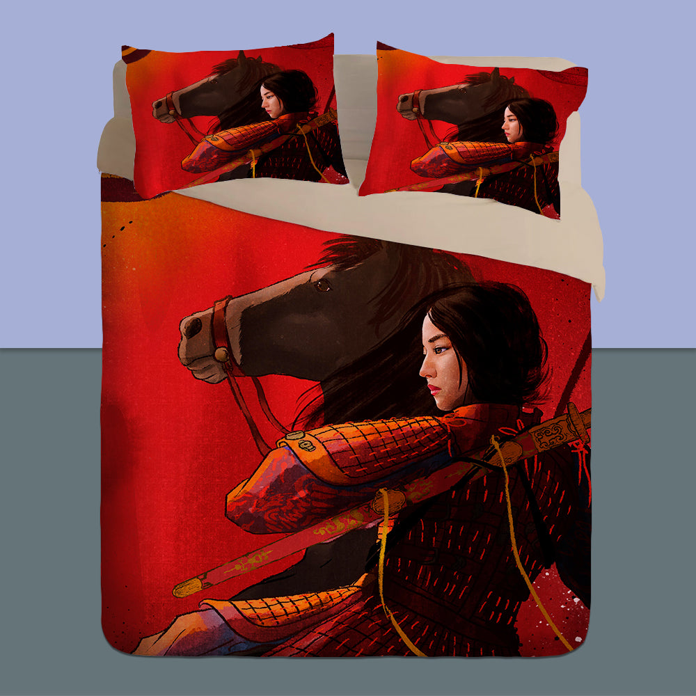 Mulan #10 Duvet Cover Quilt Cover Pillowcase Bedding Set Bed Linen Home Bedroom Decor
