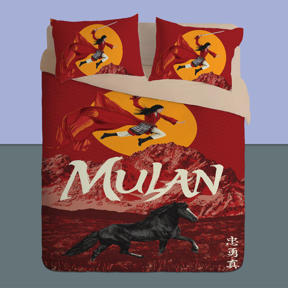 Mulan #12 Duvet Cover Quilt Cover Pillowcase Bedding Set Bed Linen Home Bedroom Decor