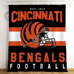 Cincinnati Bengals Football League #5 Blackout Curtain for Living Room Bedroom Window Treatment