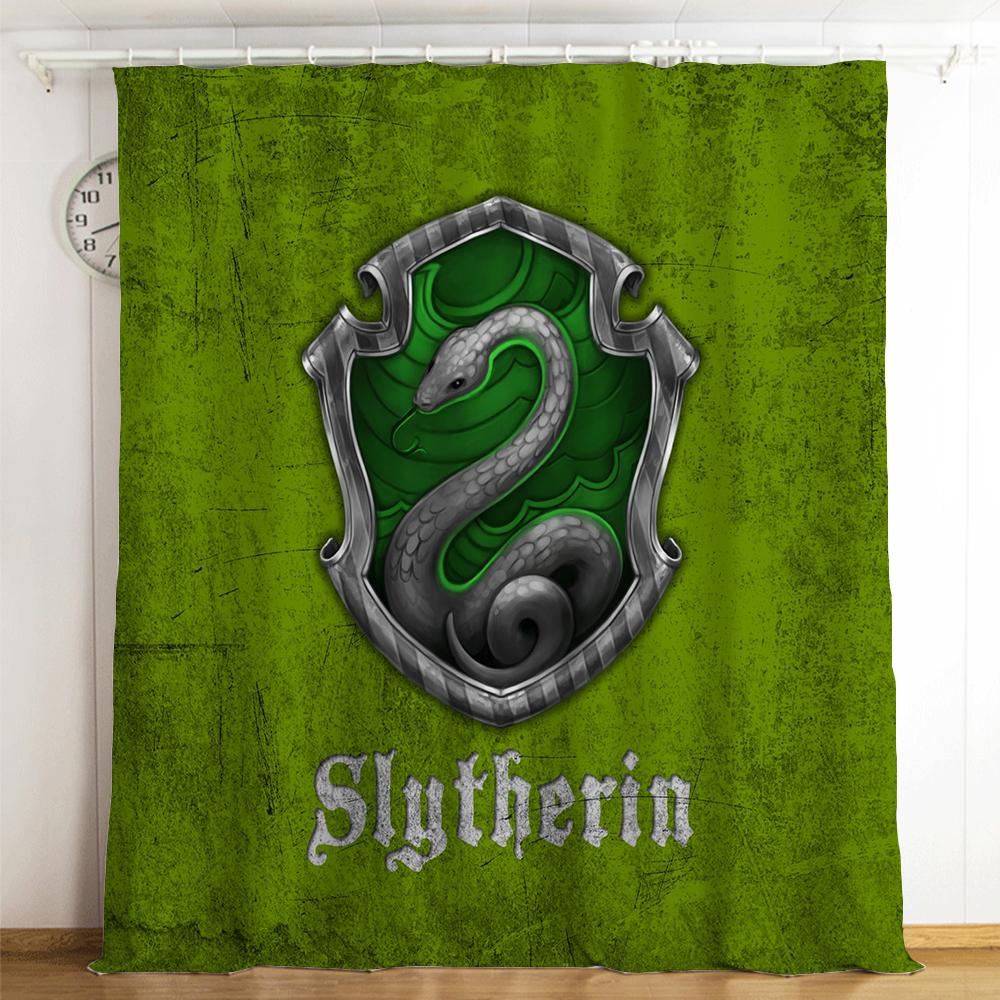 Harry Potter Slytherin #6 Blackout Curtains For Window Treatment Set For Living Room Bedroom