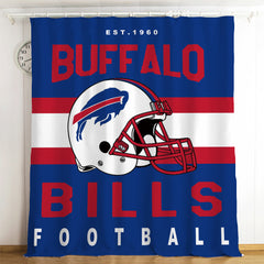 Bills Football League #6 Blackout Curtain for Living Room Bedroom Window Treatment