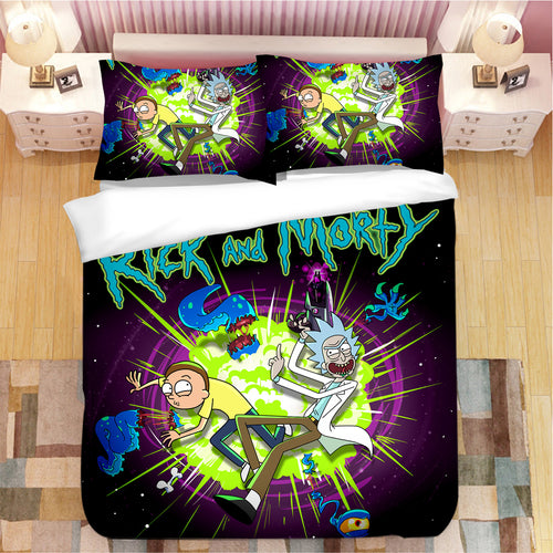 Rick and Morty #19 Duvet Cover Quilt Cover Pillowcase Bedding Set Bed Linen Home Bedroom Decor