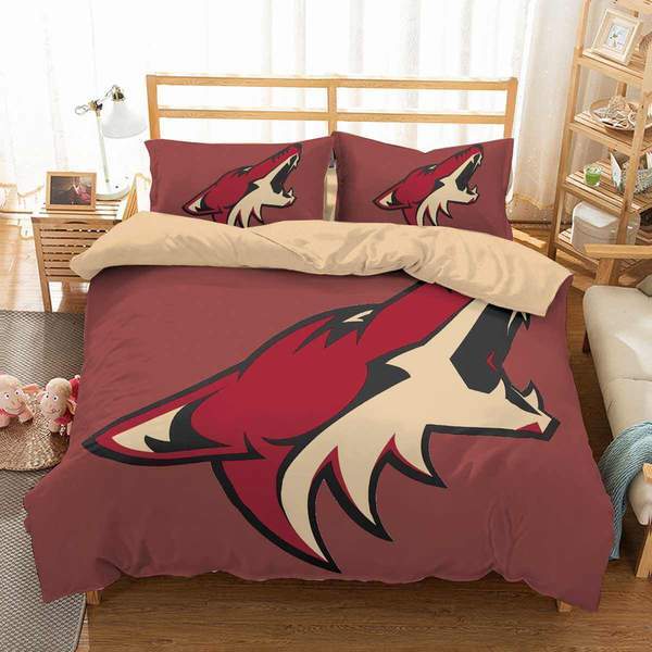 Arizona Coyotes Hockey #1 Duvet Cover Quilt Cover Pillowcase Bedding Set Bed Linen Home Bedroom Decor