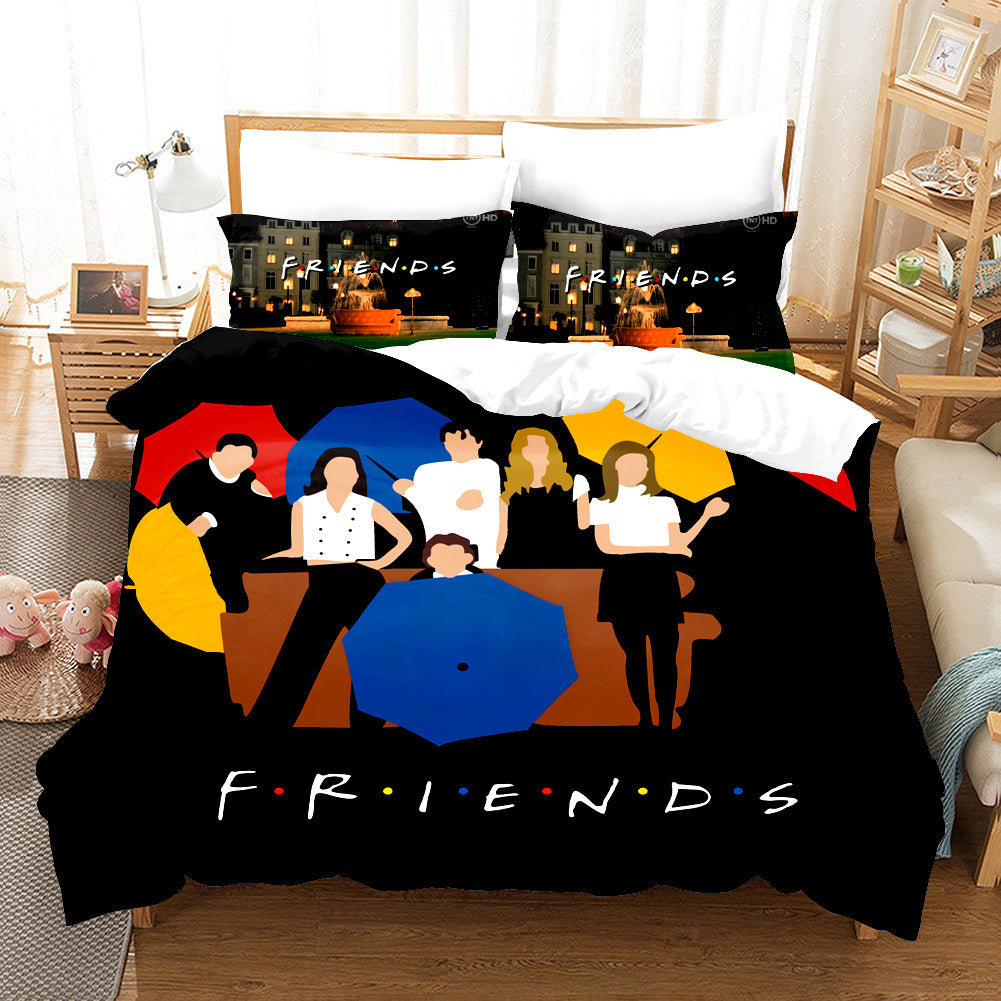 Friends Duvet Cover Quilt Cover Pillowcase Bedding Set Home Decor