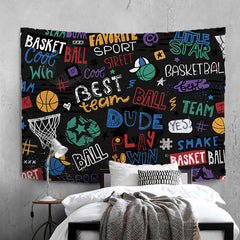 Basketball Graffiti #7 Wall Decor Hanging Tapestry Home Bedroom Living Room Decoration