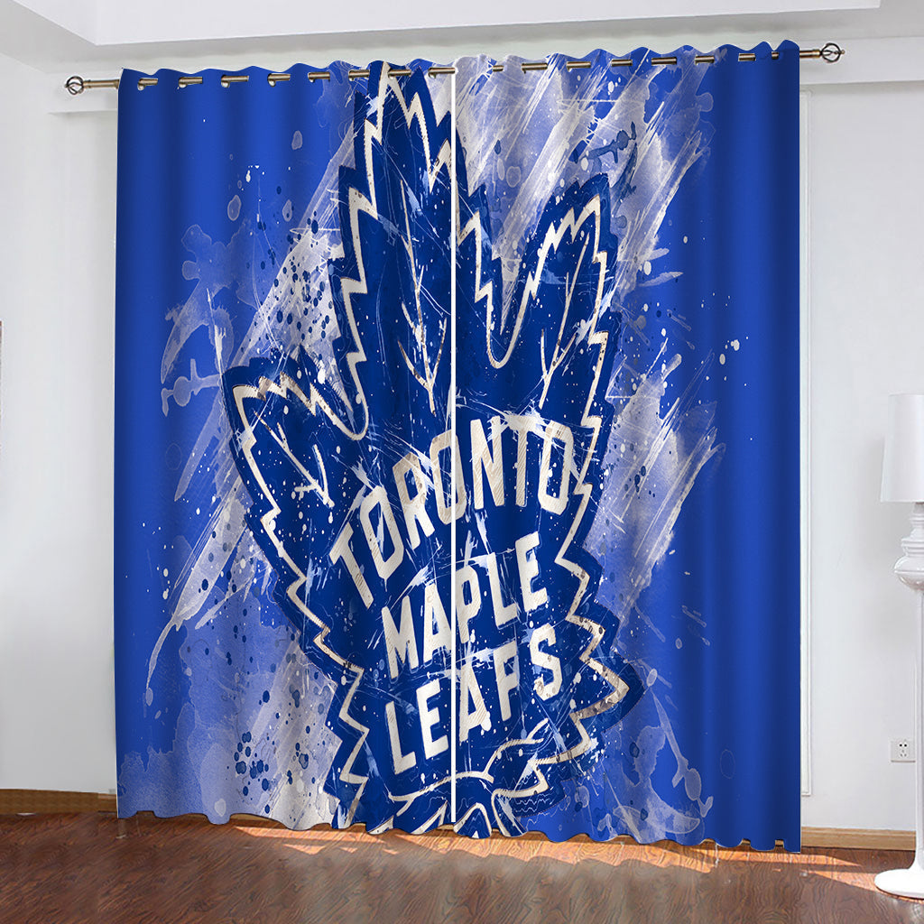 Toronto Maple Leafs Hockey League Blackout Curtain for Living Room Bedroom Window Treatment