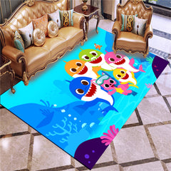 Baby Shark Carpet Living Room Bedroom Sofa Rug Door Mat Kitchen Bathroom Mats for Kids Adults