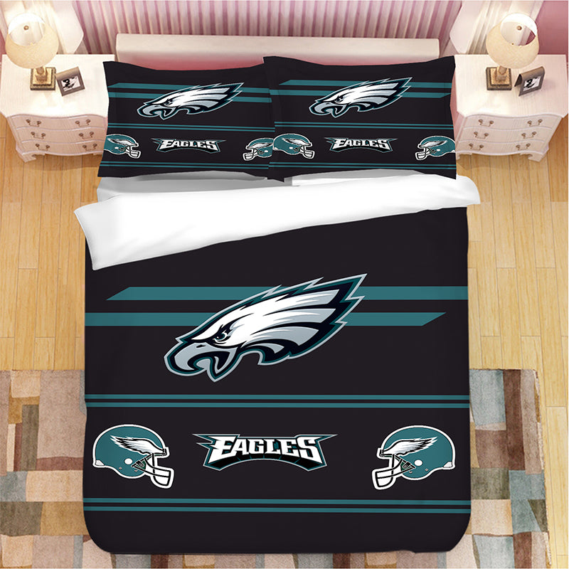 Philadelphia Eagles Football League Duvet Cover Quilt Cover Pillowcase Bedding Set Bedroom Decor