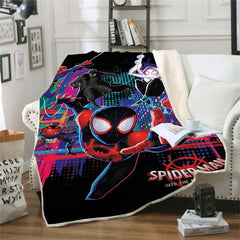 Spider-Man Into the Spider-Verse Miles Morales  #22 Blanket Super Soft Cozy Sherpa Fleece Throw Blanket for Men Boys
