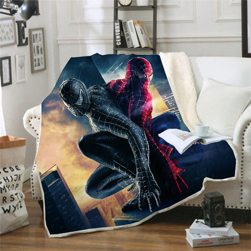 Spider Man Peter Parker Spiderman #7 Blanket Super Soft Cozy Sherpa Fleece Throw Blanket for Men Boys