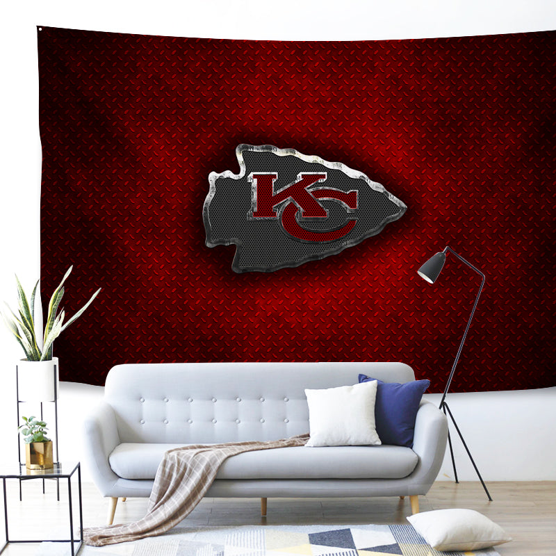 Kansas City Chiefs Football League #6 Wall Decor Hanging Tapestry Home Bedroom Living Room Decoration