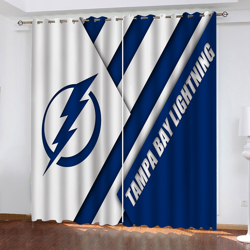 Tampa Bay Lightning Hockey League Blackout Curtain for Living Room Bedroom Window Treatment