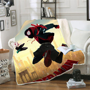 Spider man into outlet the spider verse blanket