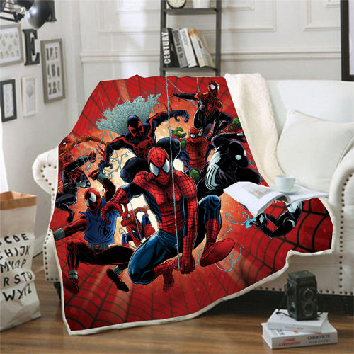 Spider-Man Into the Spider-Verse Miles Morales  #13 Blanket Super Soft Cozy Sherpa Fleece Throw Blanket for Men Boys