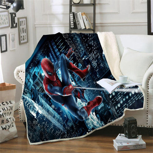 Spider Man Peter Parker Spiderman #9 Blanket Super Soft Cozy Sherpa Fleece Throw Blanket for Men Boys