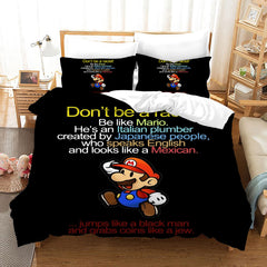 Don't Be a Racist #8 Duvet Cover Quilt Cover Pillowcase Bedding Set Bed Linen Home Bedroom Decor