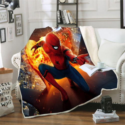 Spider Man Peter Parker Spiderman #3 Blanket Super Soft Cozy Sherpa Fleece Throw Blanket for Men Boys