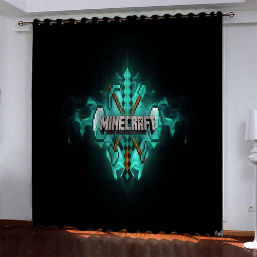 Minecraft #3 Blackout Curtains For Window Treatment Set For Living Room Bedroom