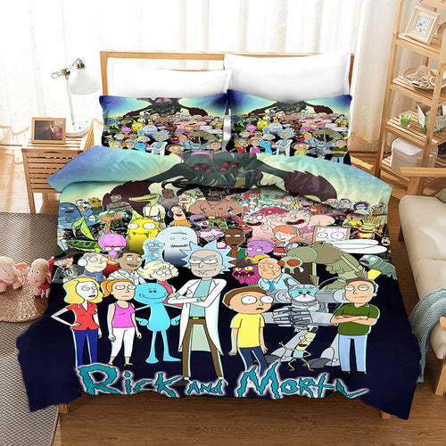 Rick and Morty Season 4 #9 Duvet Cover Quilt Cover Pillowcase Bedding Set Bed Linen Home Bedroom Decor