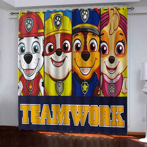PAW Patrol Marshall #2 Blackout Curtain for Window Treatment Set for Living Room Bedroom