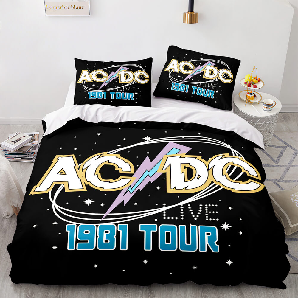 2024 NEW AC DC Cosplay 3 Piece Bedding Set Quilt Covers Without Filler