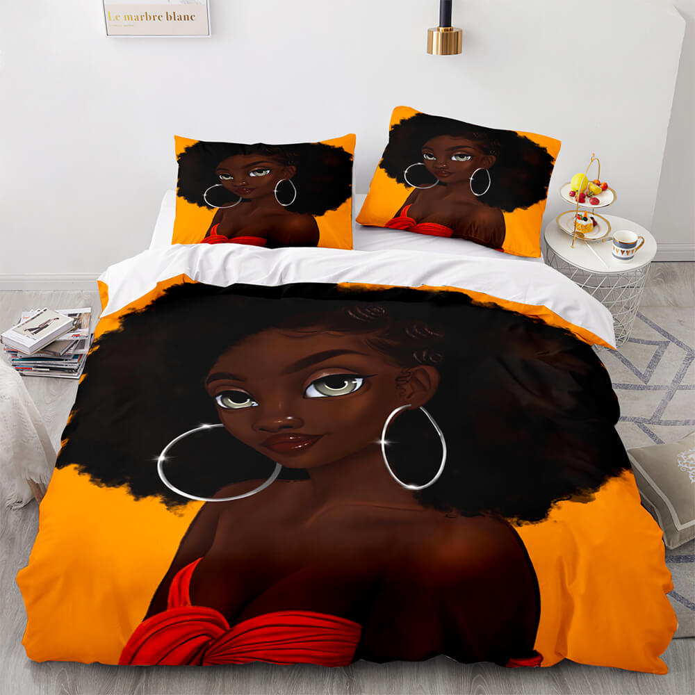 2024 NEW African Girls Cosplay Bedding Sets Quilt Covers Room Decoration